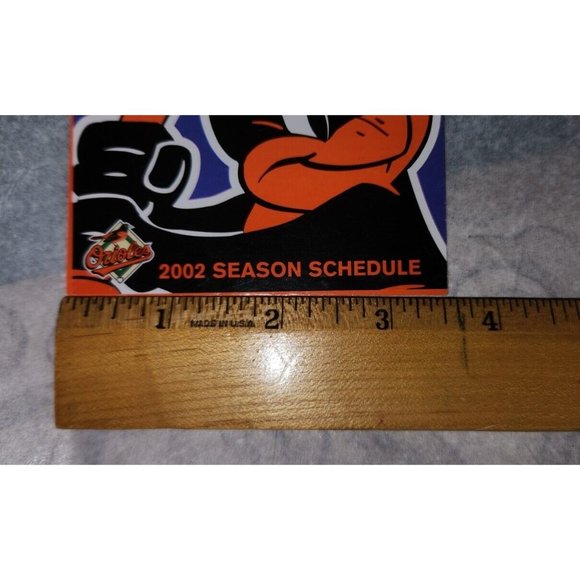 2002 BALTIMORE ORIOLES foldable pocket schedule - Picture 3 of 4